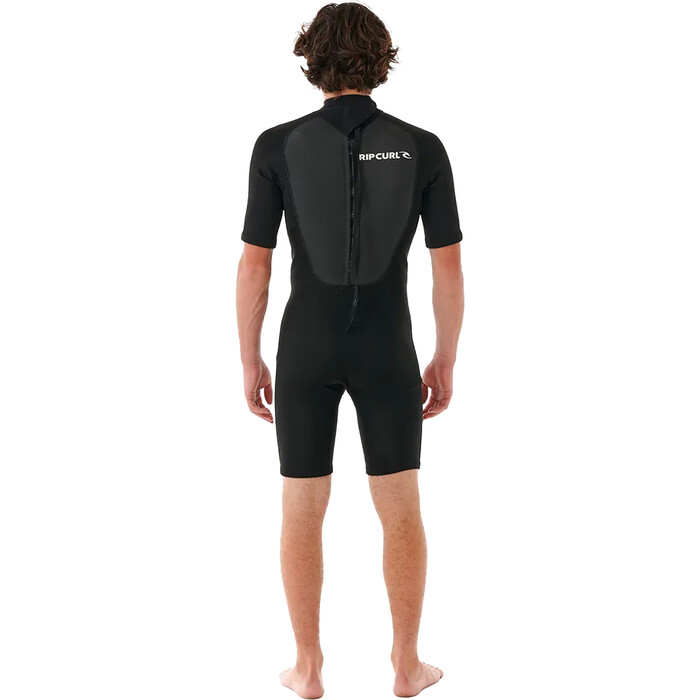 2024 Rip Curl Mens Omega 2mm Back Zip Shorty Wetsuit 11LMSP - Black